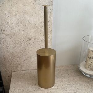 West Elm Gold Toilet Brush Holder